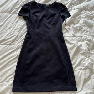 BRAND NEW W/TAGS. Calvin Klein Fitted Midi Suede Dress